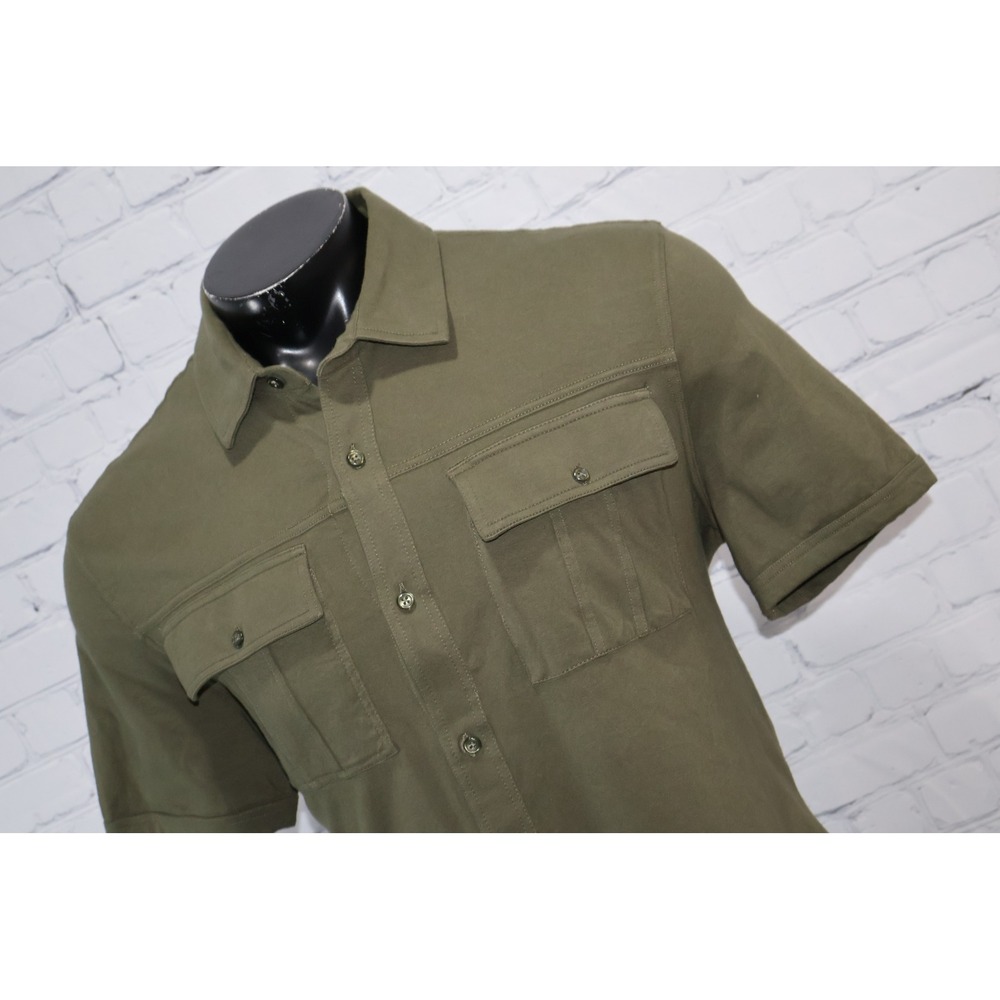 Express Short Sleeve Button Down Shirt Men XL Cotton Spandex Utility Safari